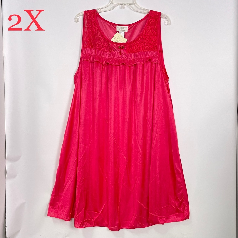 2X, Red Dolly Nightgown